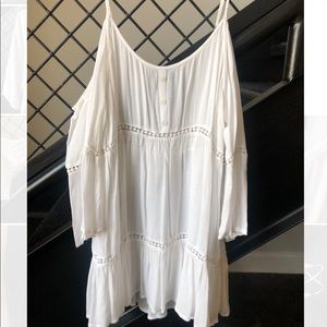 White Cut Out Casual Blouse